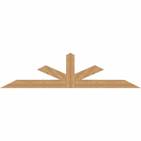 Ekena Millwork Saratoga Smooth Timber Gable Bracket, Western Red Cedar, 96"W x 24"H x 5 1/2"D x 5 1/2"F, 6/12 Pitch GBW096X24X0606SAR00SWR